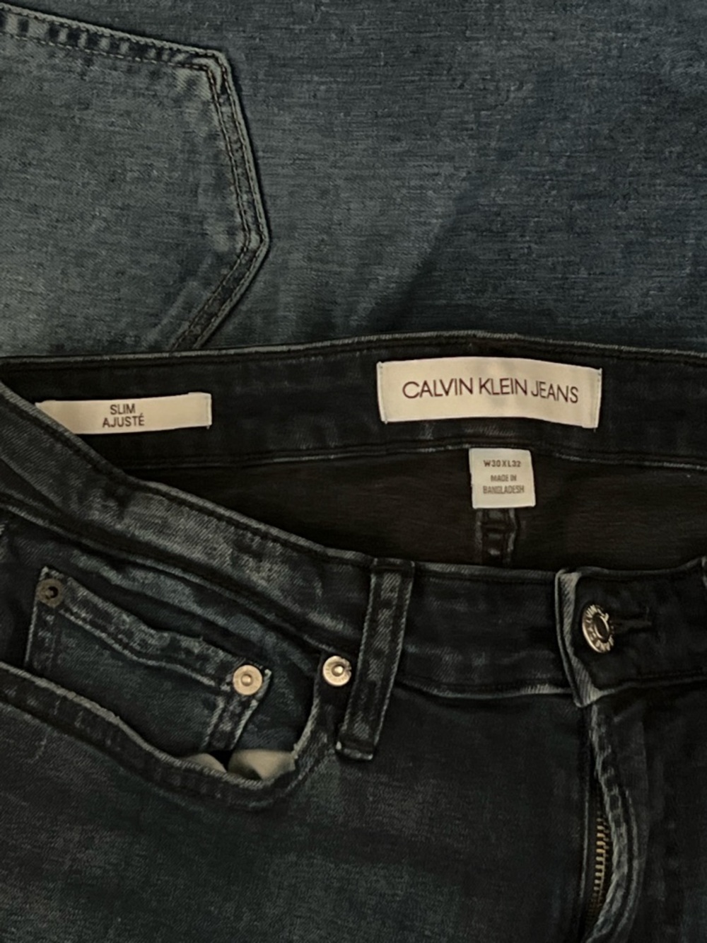 Calvin Klein Men’s Dark Wash‎ Slim Straight Jeans, Size 30 - Picture 9 of 11